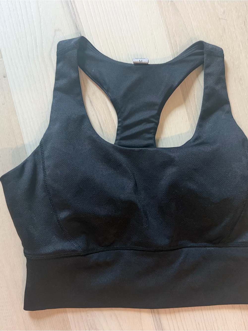 High-Impact Black Racerback Sports Bra